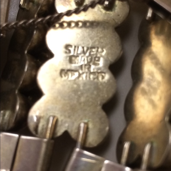 silver made in mexico heavy bracelet - Picture 2 of 3